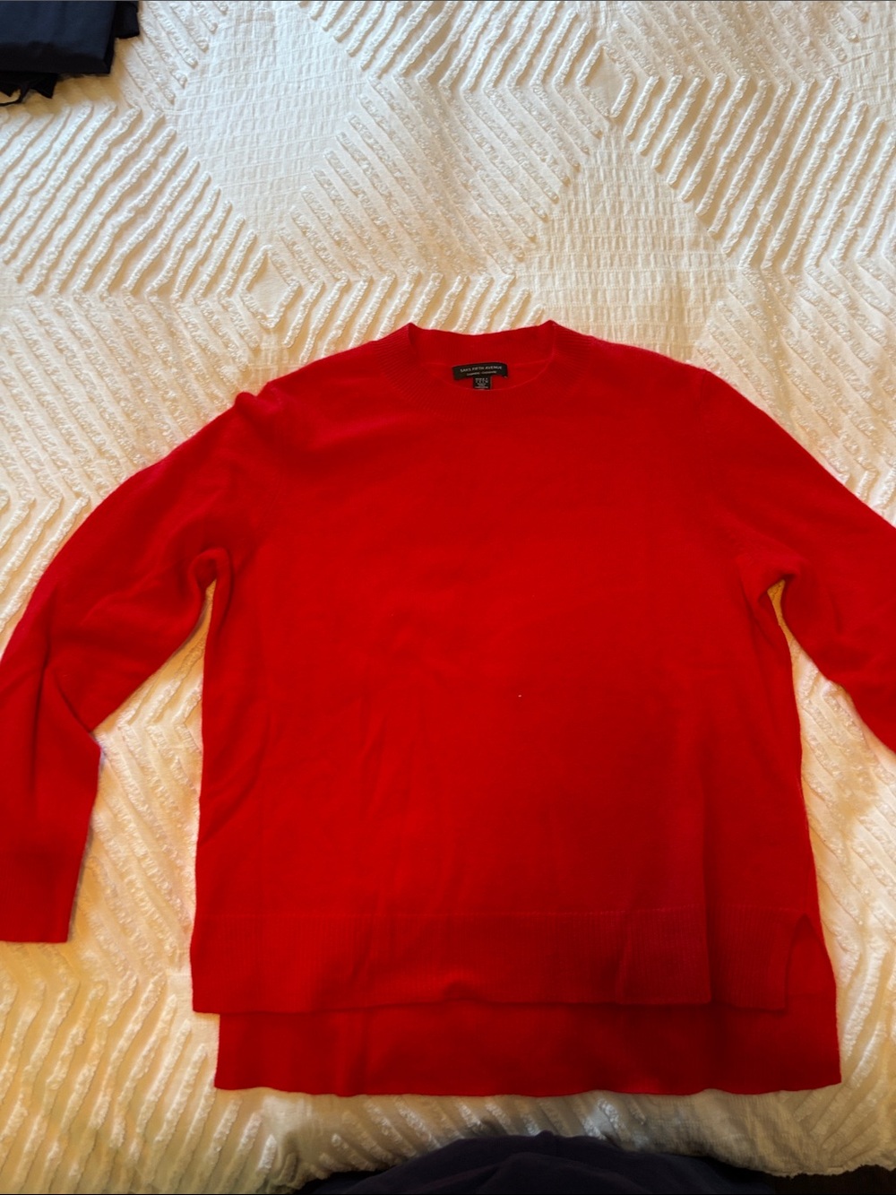 Saks Fifth Avenue Red Crewneck Sweater